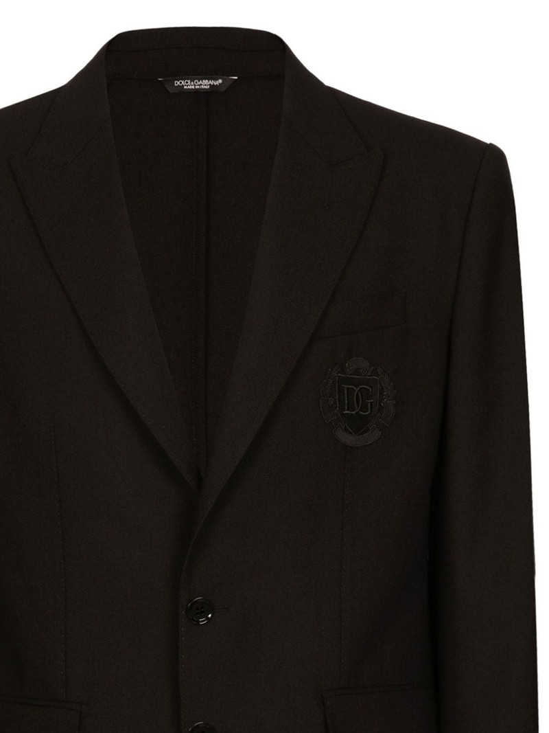 Dolce & Gabbana logo-embroidered single-breasted jacket outlook