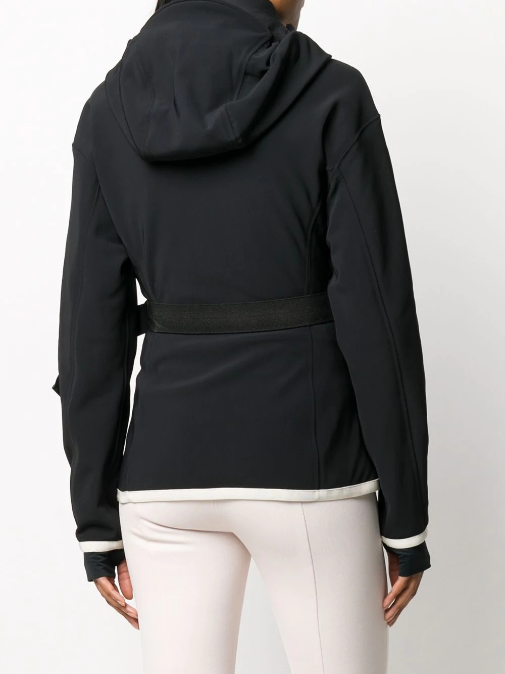 belted-waist hooded jacket - 4