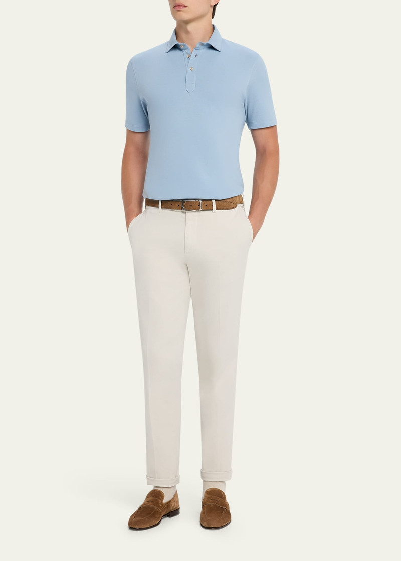 Brunello Cucinelli Men's Cotton Pique Polo Shirt outlook