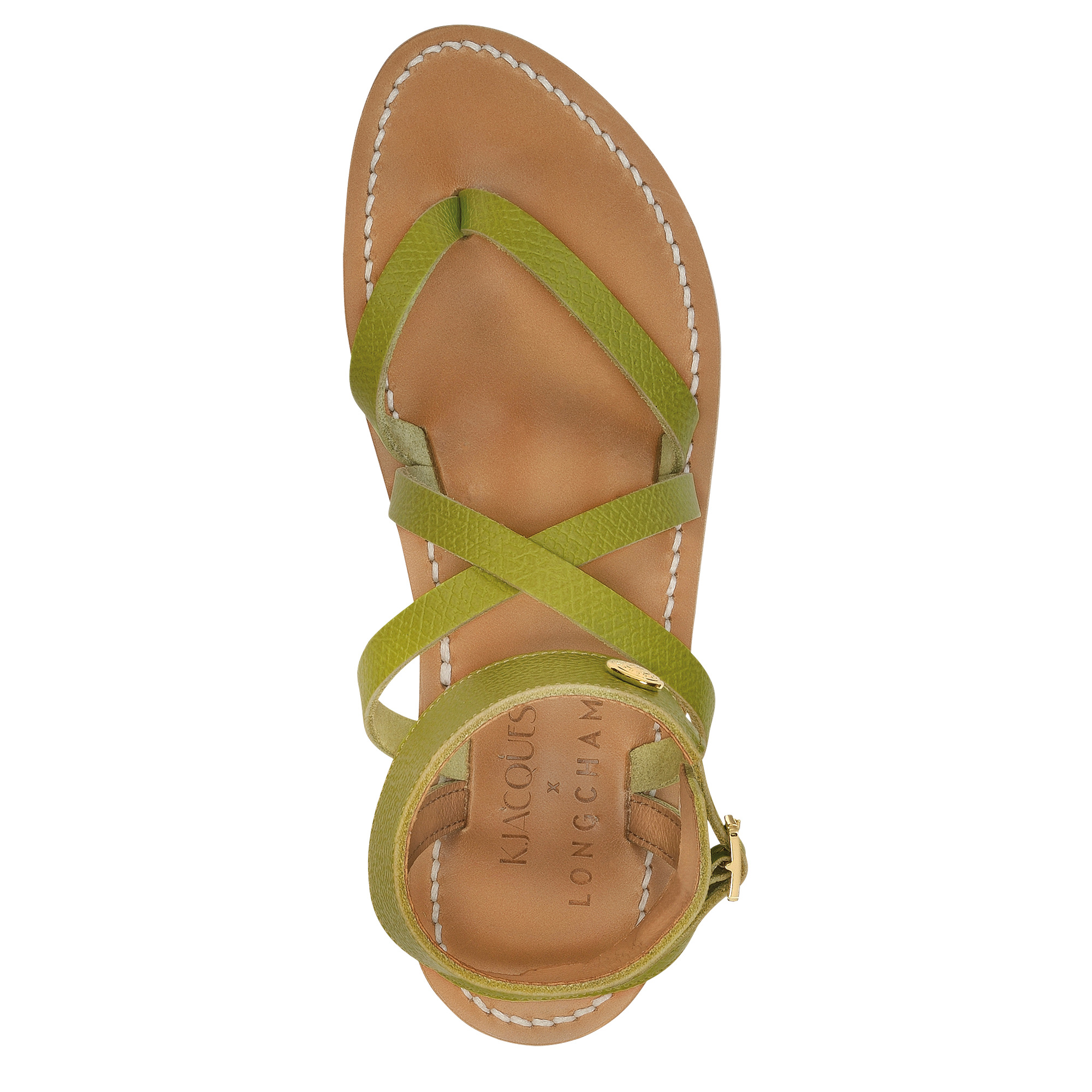 Longchamp x K.Jacques Sandals Kiwi Green - Leather - 3