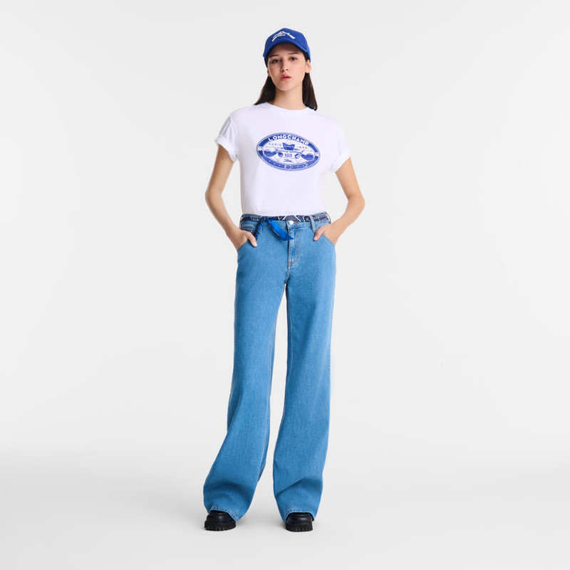 Longchamp T-shirt White - Printed jersey outlook