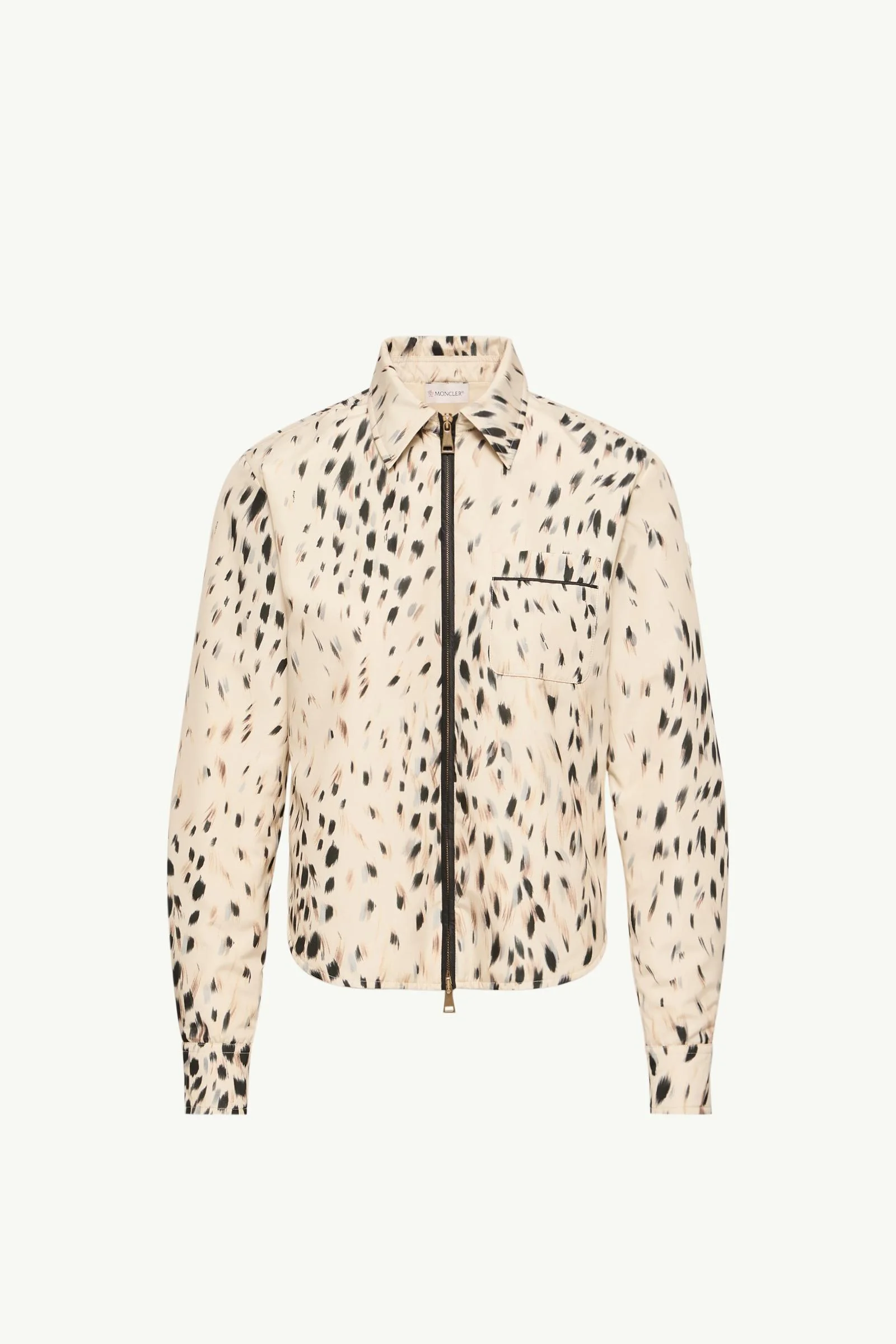 Animalier Print Zip-Up Shirt - 1