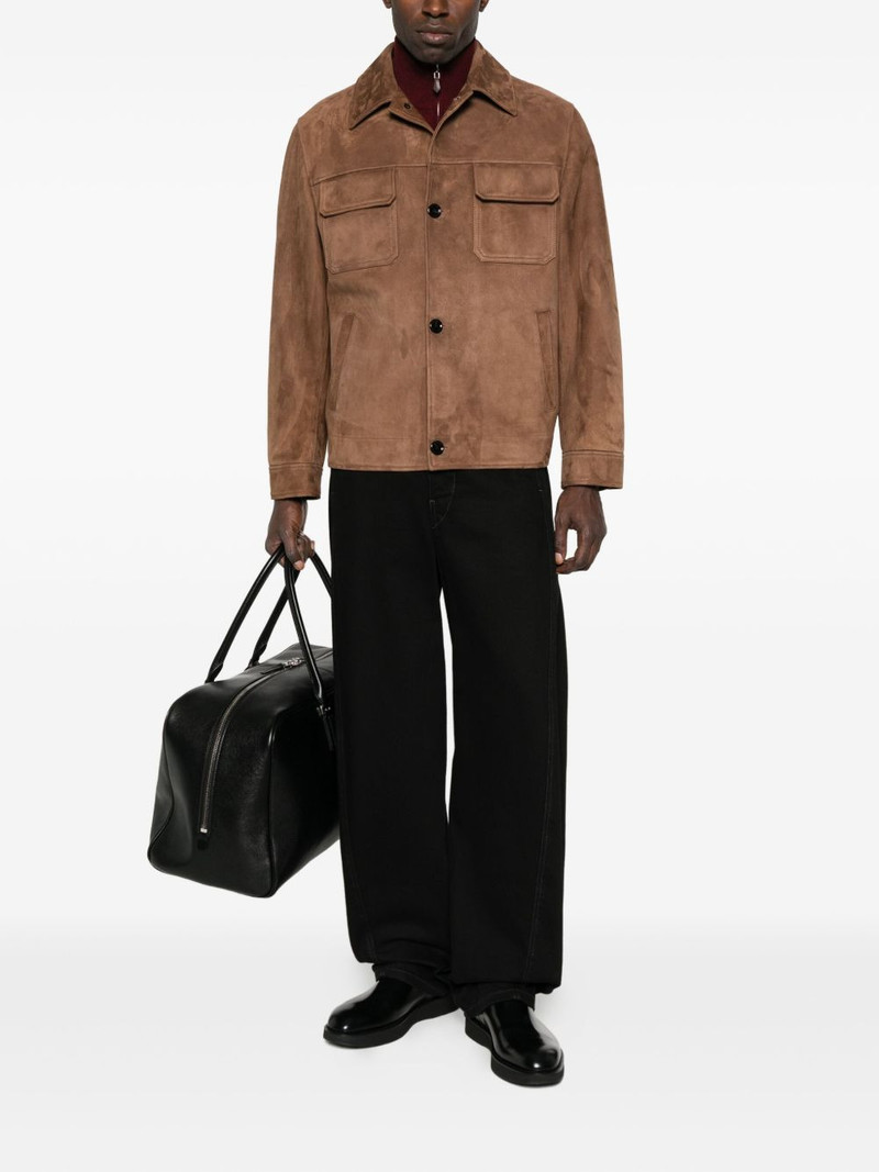 LARDINI button-fastening flap-pocket jacket outlook