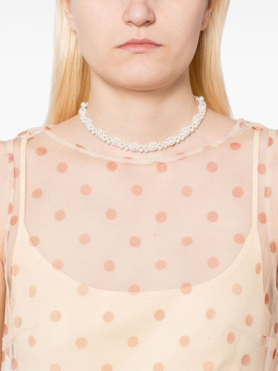Simone Rocha Daisy faux-pearl necklace outlook
