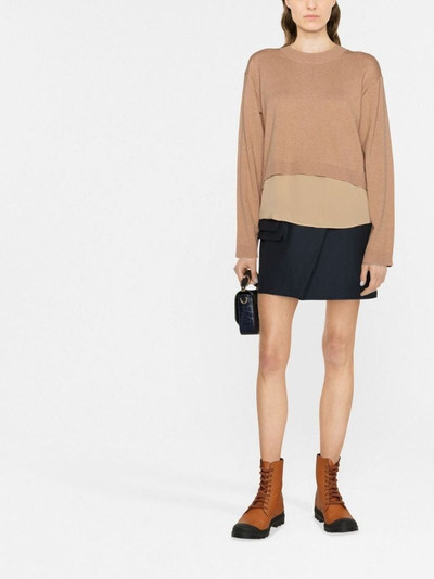 See by Chloé layered-effect crew neck sweater outlook