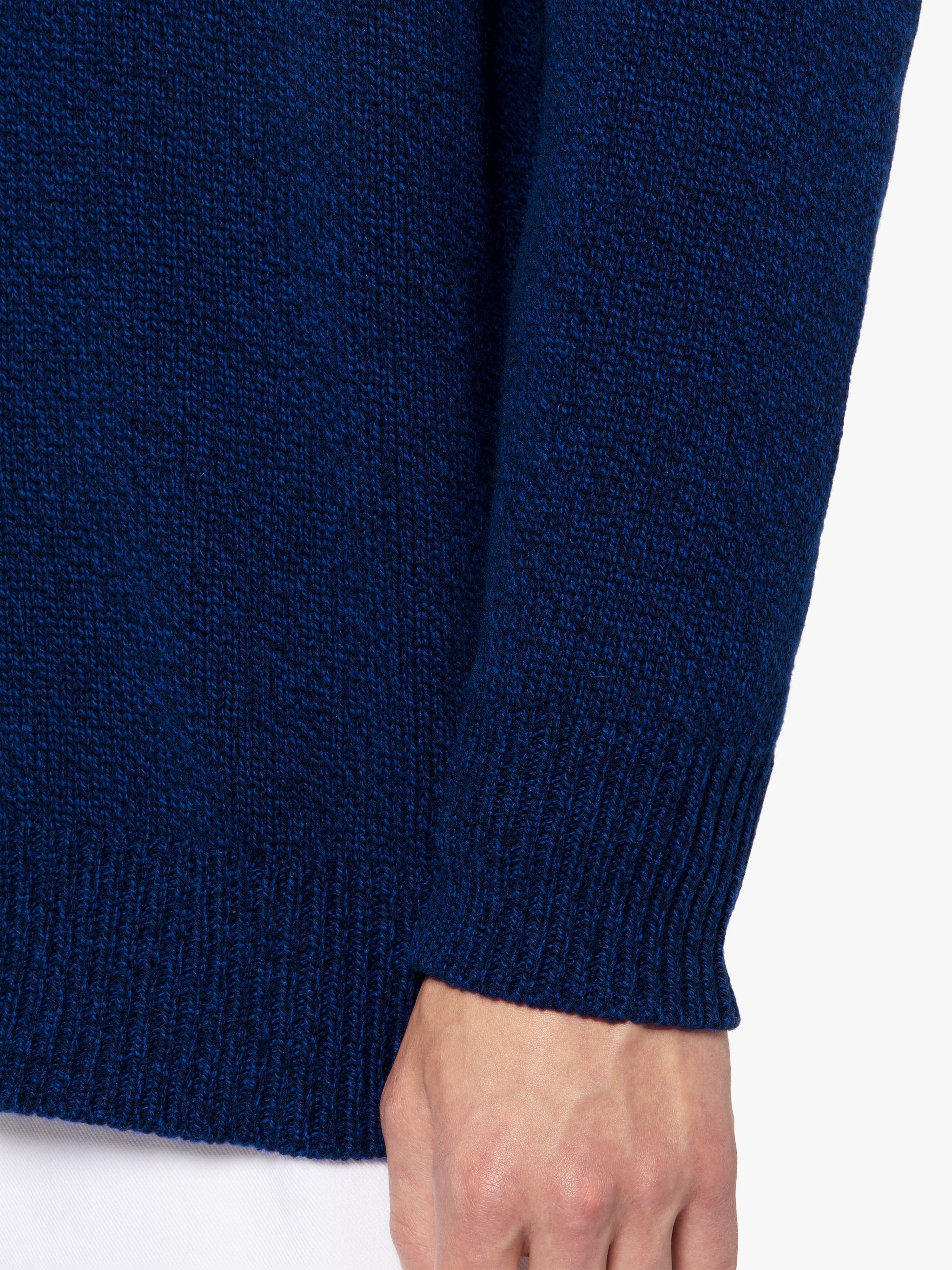 STOCKHOLM NAVY MERINO WOOL & CASHMERE CARDIGAN | GKF-300 - 6