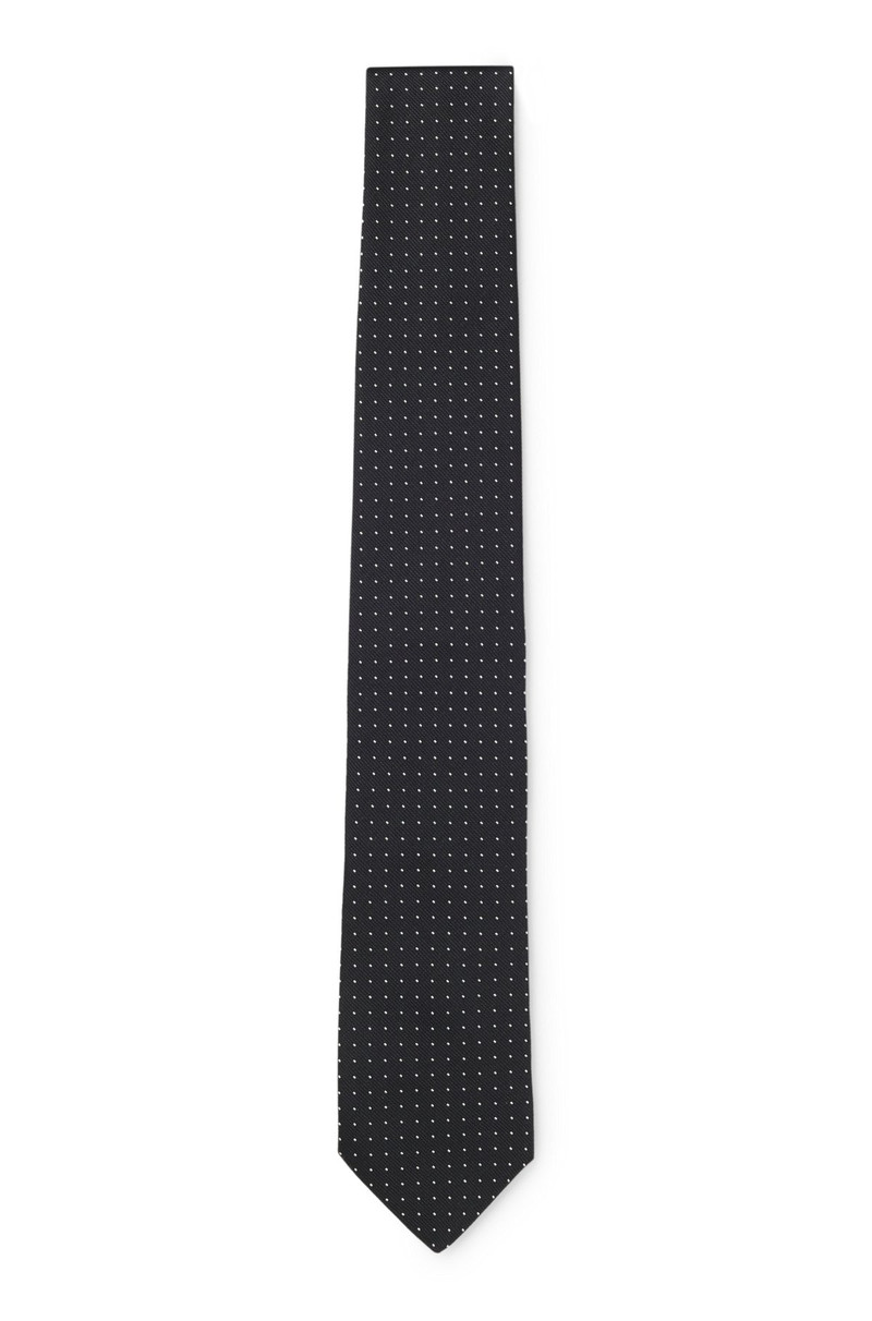 JACQUARD-DOT TIE IN A SILK BLEND 1