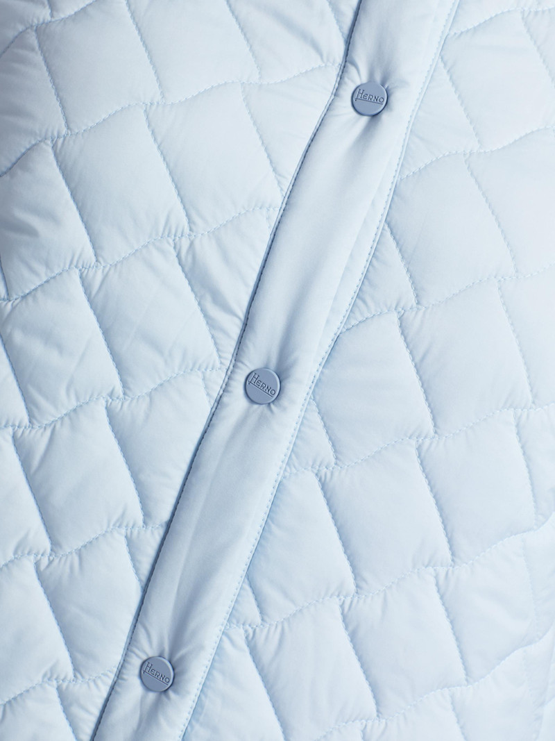 Women's Ecoage Diamond Quilted Shirt Jacket - Light Blue 7