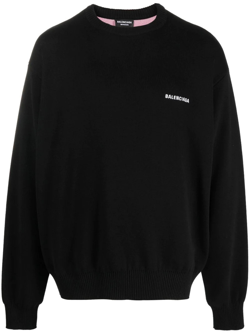 intarsia logo jumper - 1