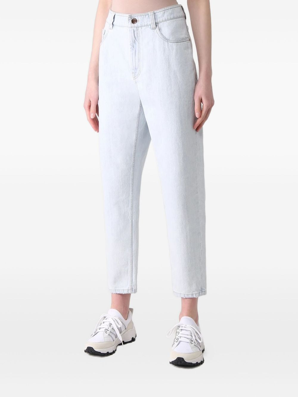 logo-patch straight-leg jeans - 3