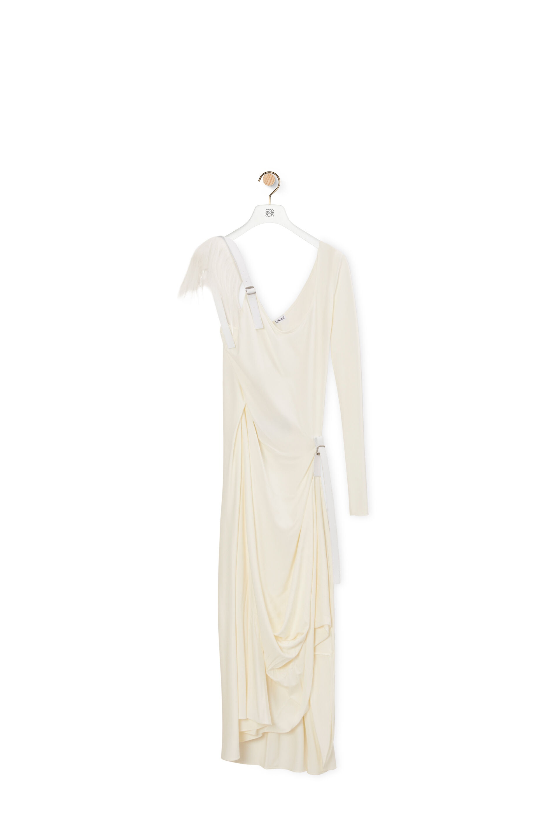Asymmetric dress in viscose - 1