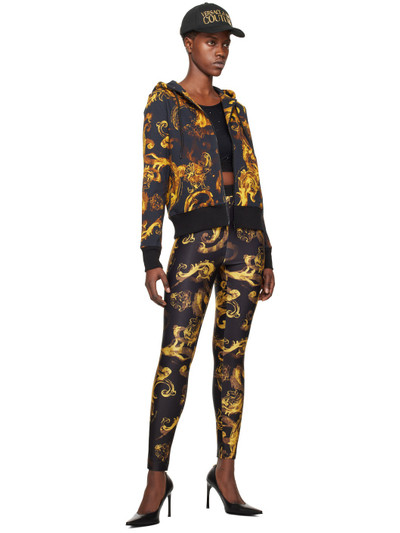 VERSACE JEANS COUTURE Black Watercolor Couture Hoodie outlook