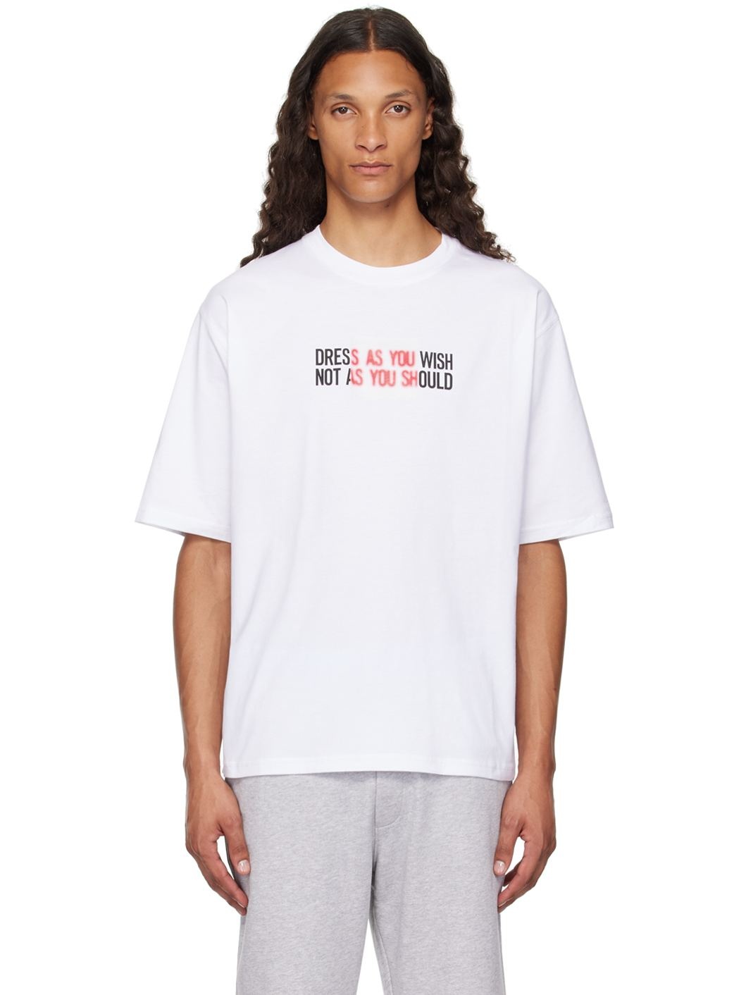 White Printed T-Shirt - 1