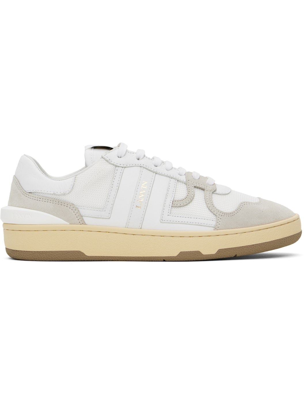 White Clay Mesh Sneakers - 1