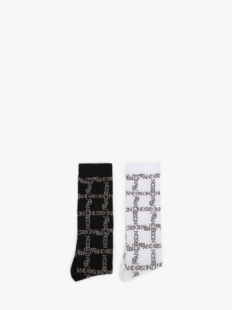 JW Anderson LONG SOCKS WITH LOGO GRID - BUNDLE outlook