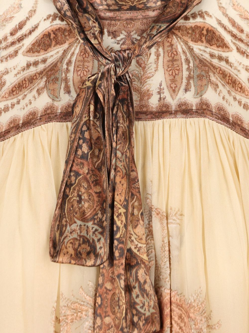 Hypnotic paisley-print tied-neck dress - 4
