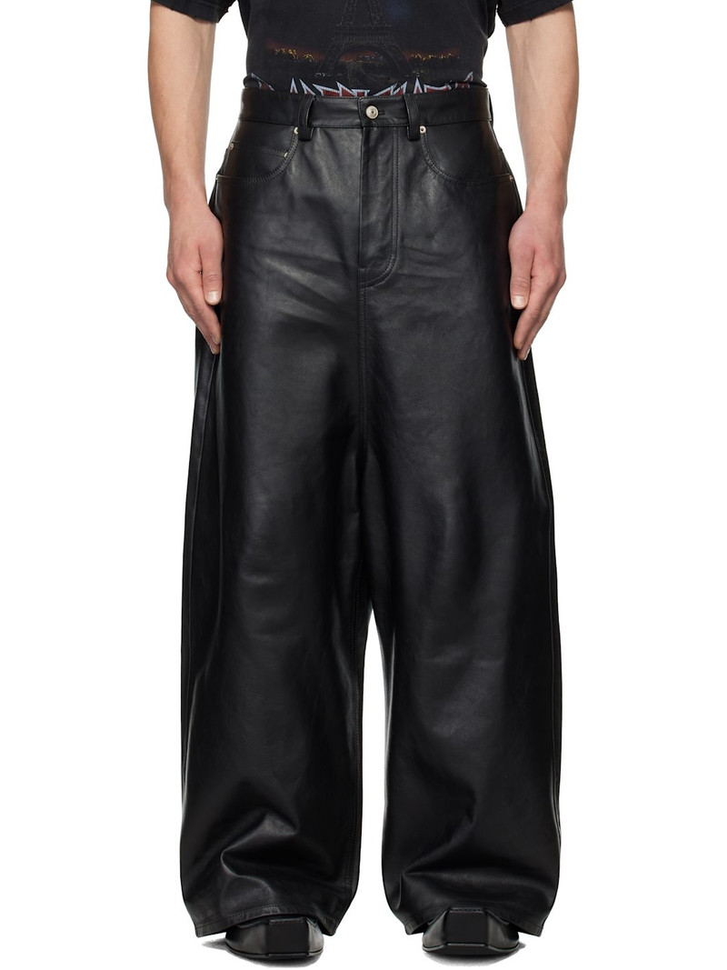 パンツ BALENCIAGA 23SS shiny coated pants black BALENCIAGA Coated Wide-Leg Jeans | endource