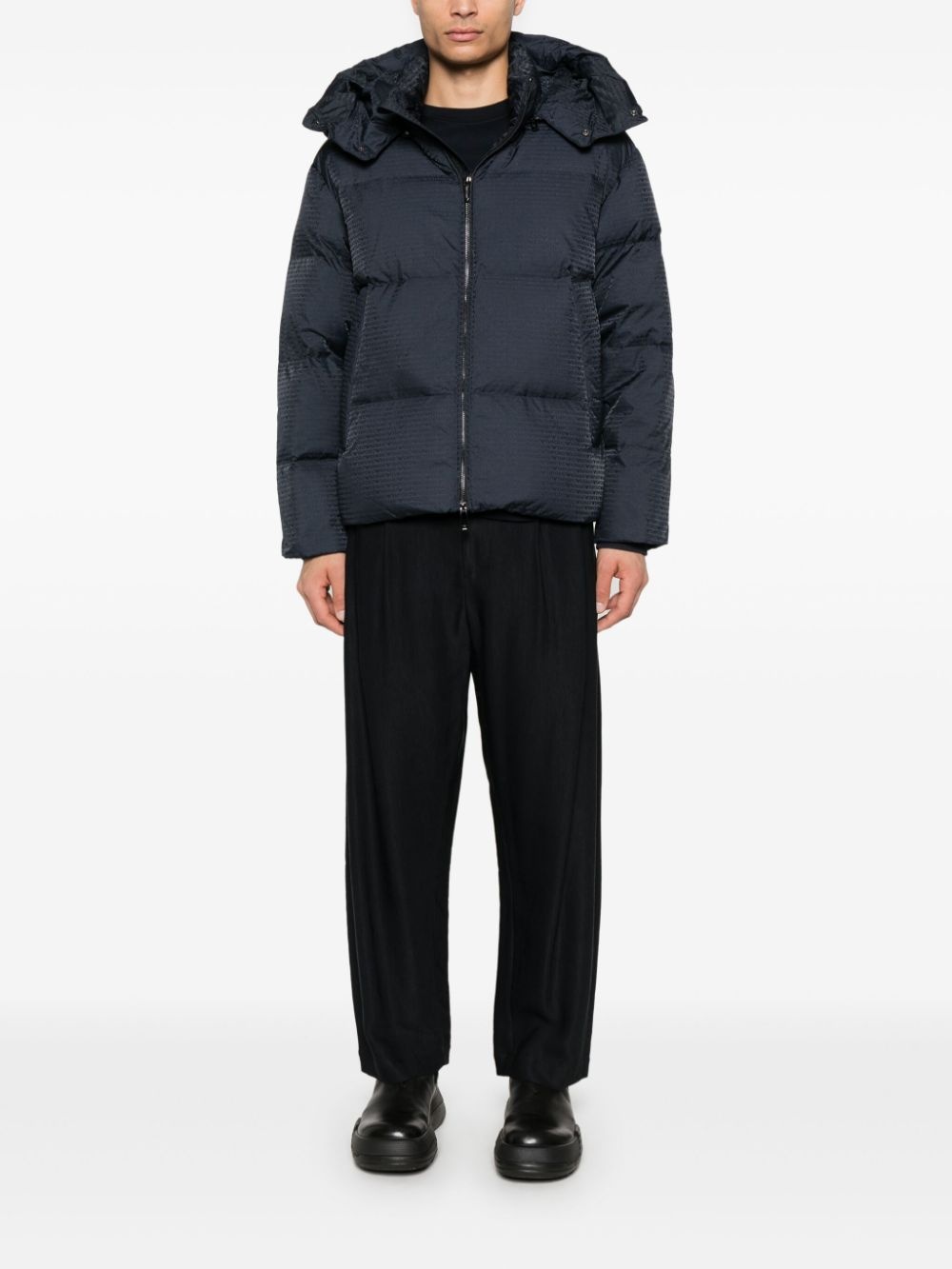 logo-jacquard jacket - 2