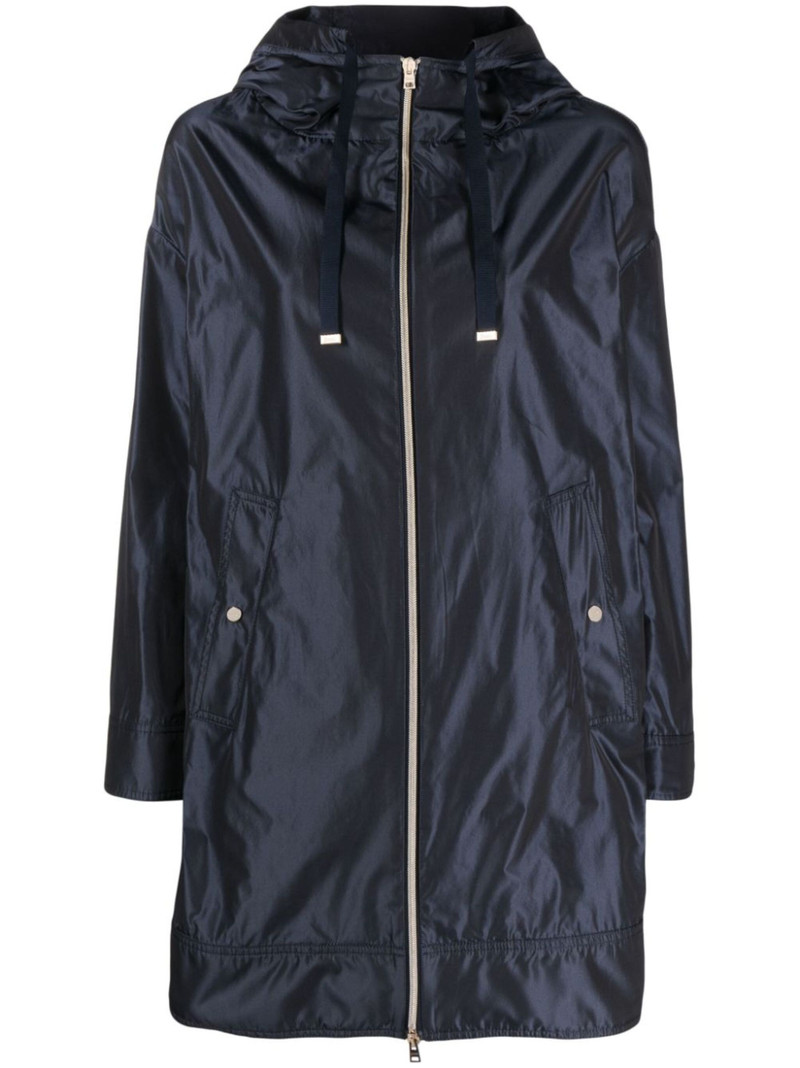 iridescent-effect hooded parka - 1