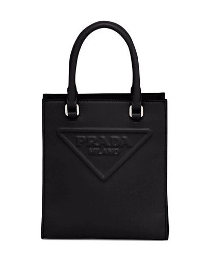 Prada logo-embossed tote bag outlook