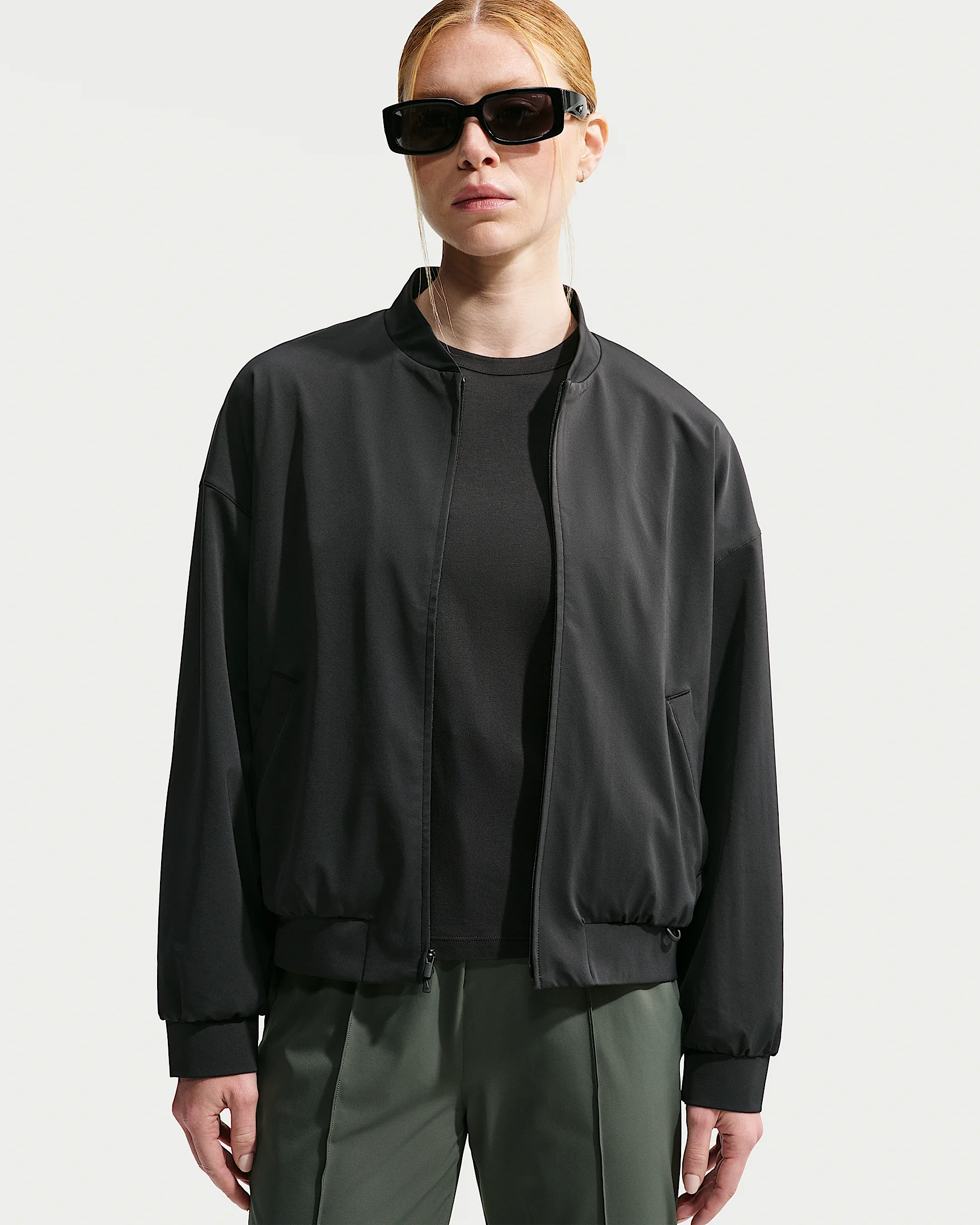 Nike 24.7 PerfectStretch Women's Dri-FIT UV Protection Oversized Bomber Jacket - 1