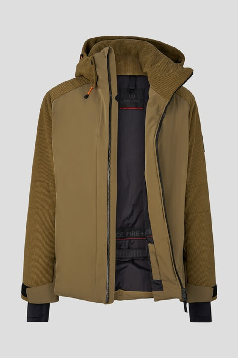 Hardo Corduroy ski jacket in Olive green 2
