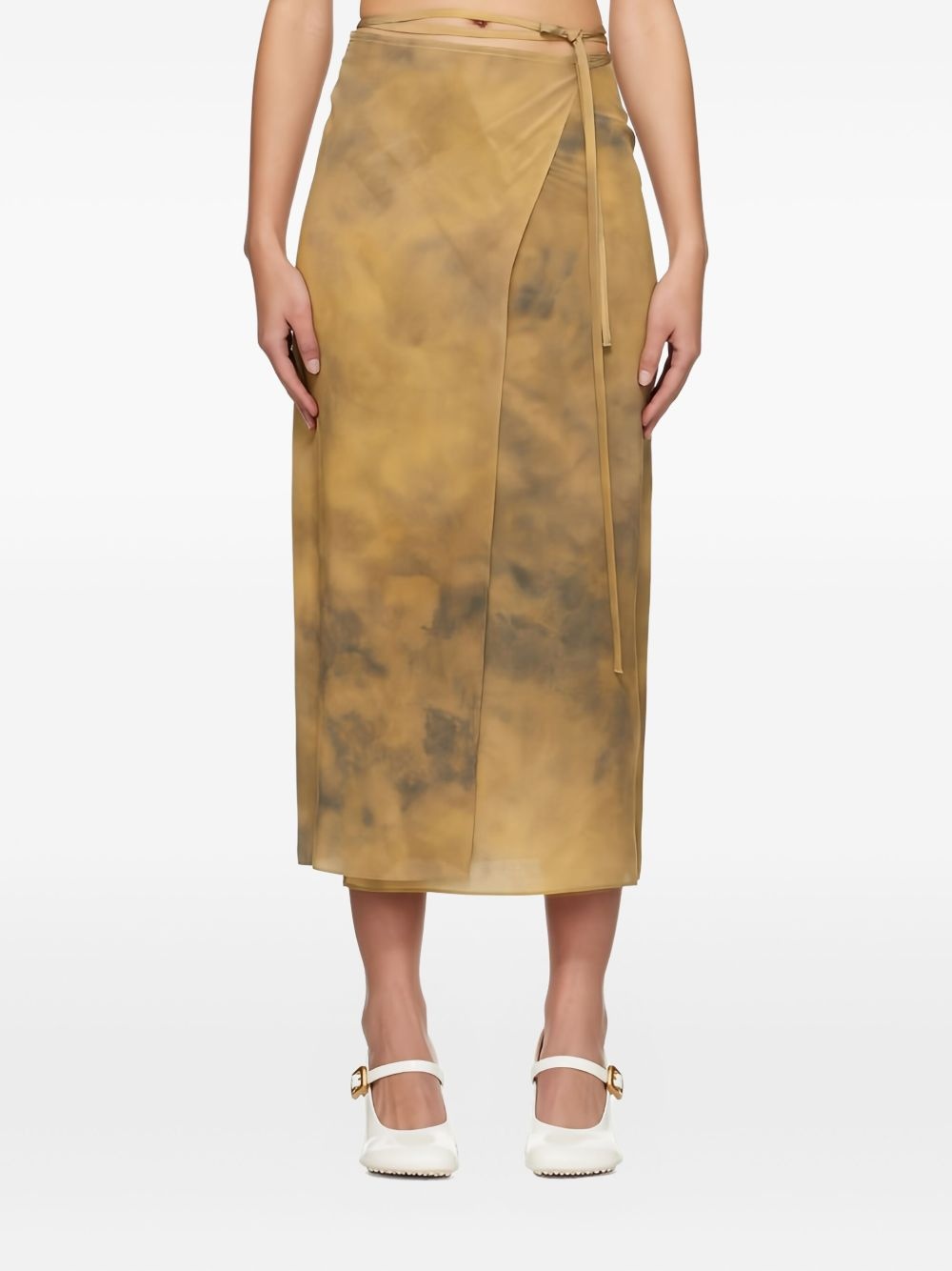 silk midi skirt - 3