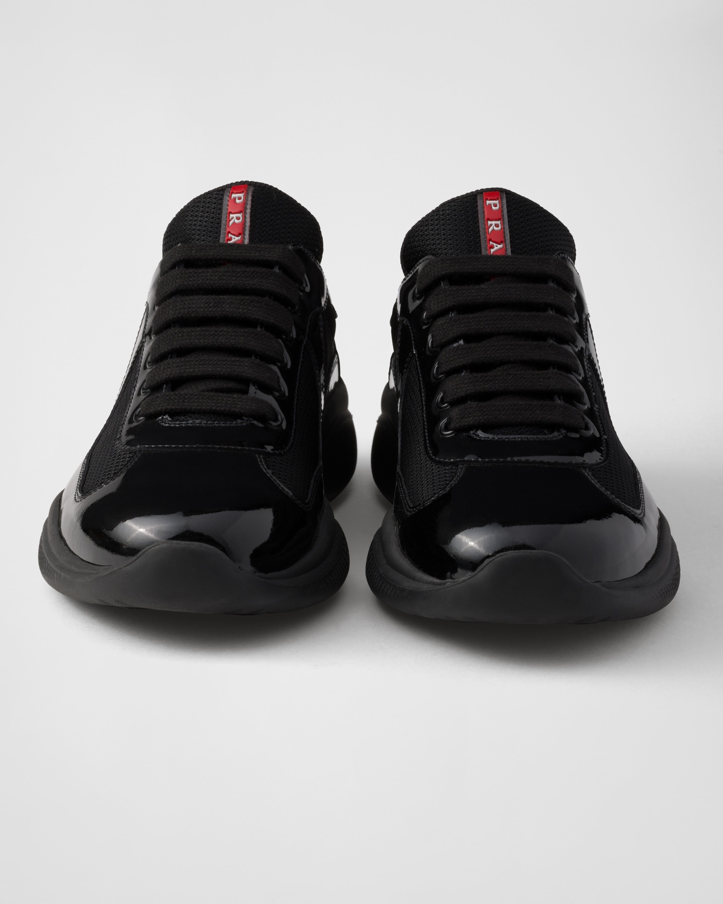 Patent leather and technical fabric Prada America's Cup sneakers - 5