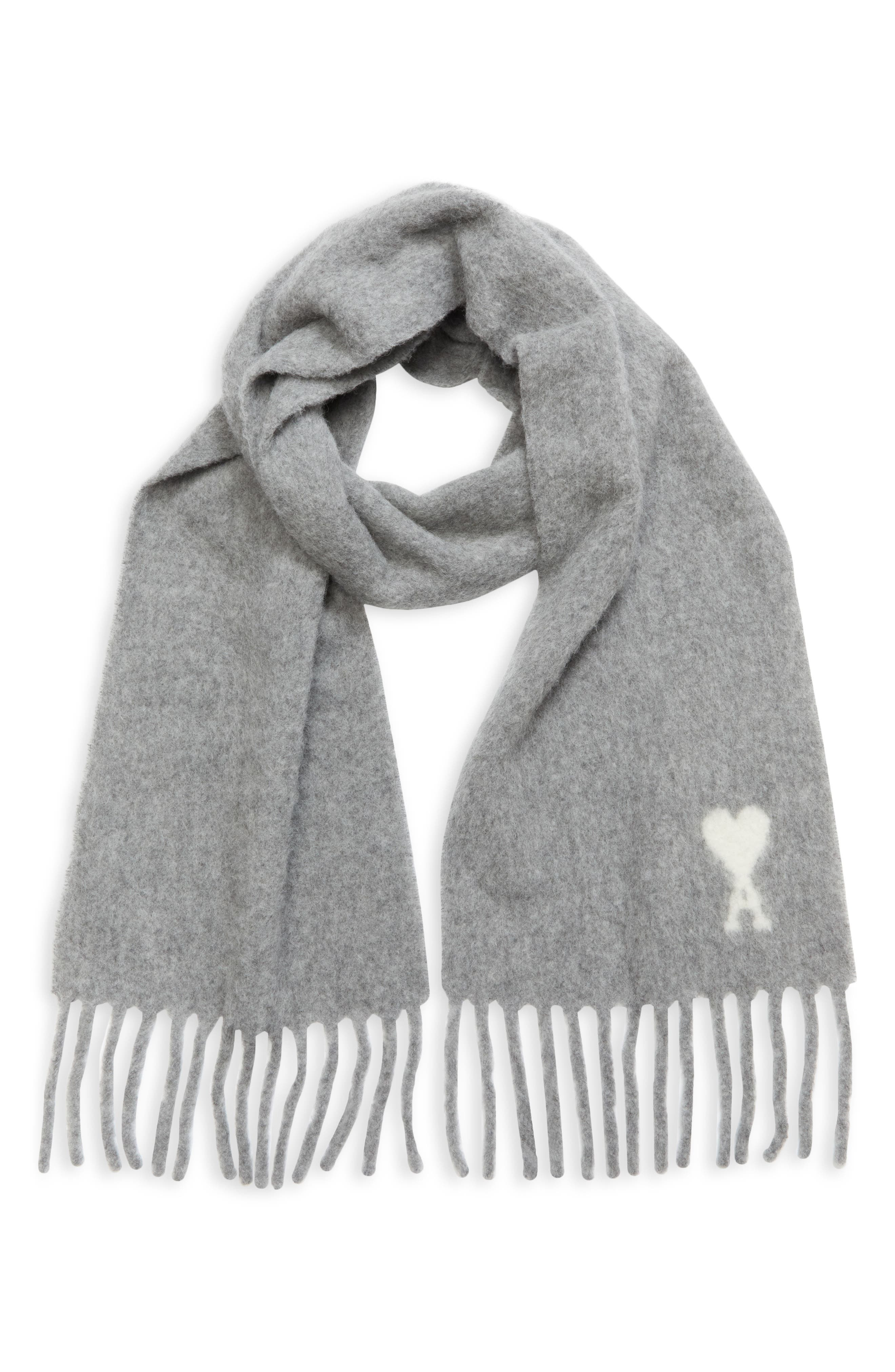 AMI PARIS Laine Scarf in Gris at Nordstrom - 2
