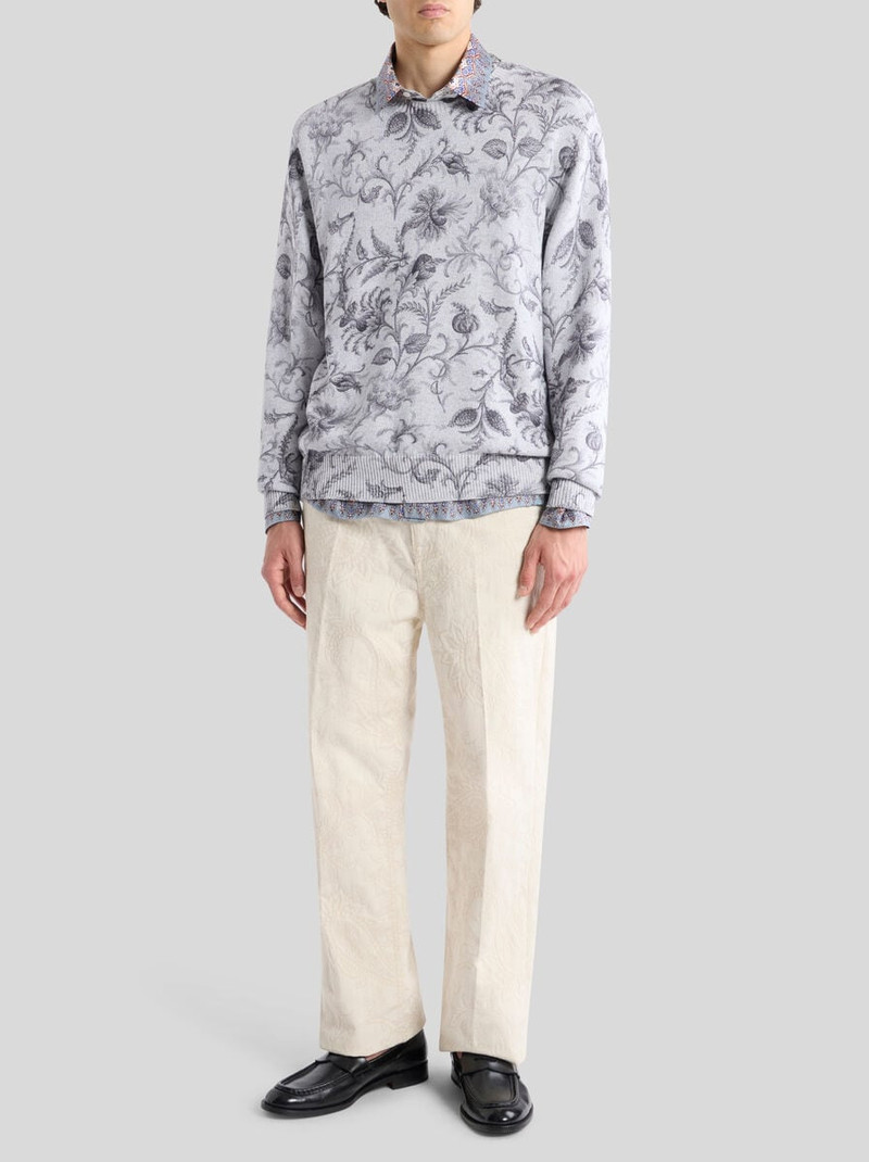 Etro COTTON-BLEND SWEATER WITH FLORAL MOTIF outlook