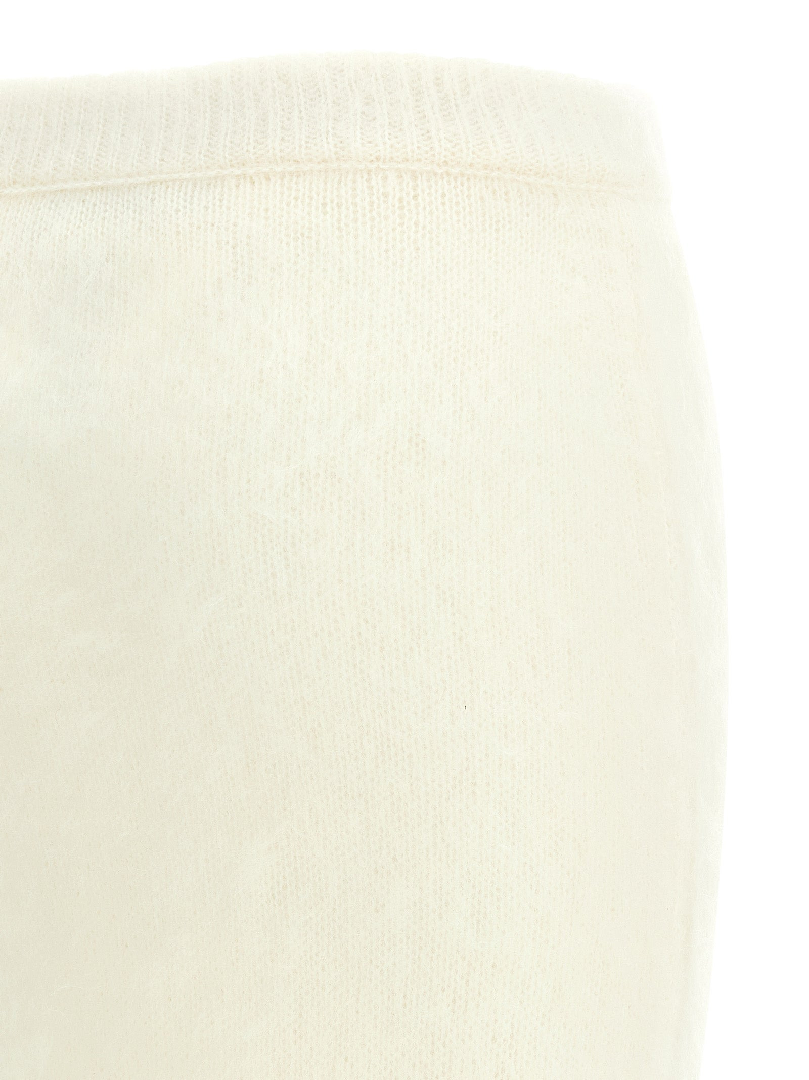 Carded Mohair Skirts White - 4