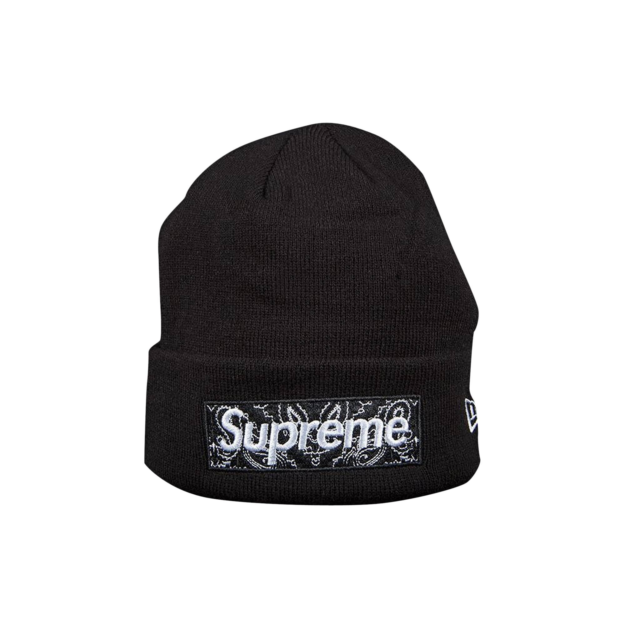 Supreme x New Era Box Logo Beanie 'Black' - 1