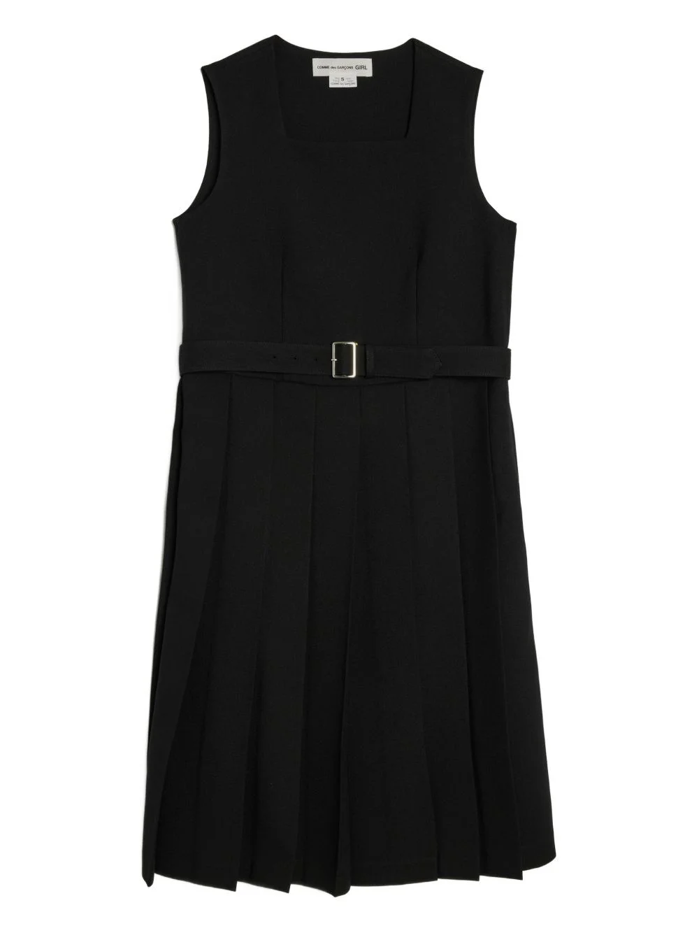 Gabardine belted pleated midi dress - 1