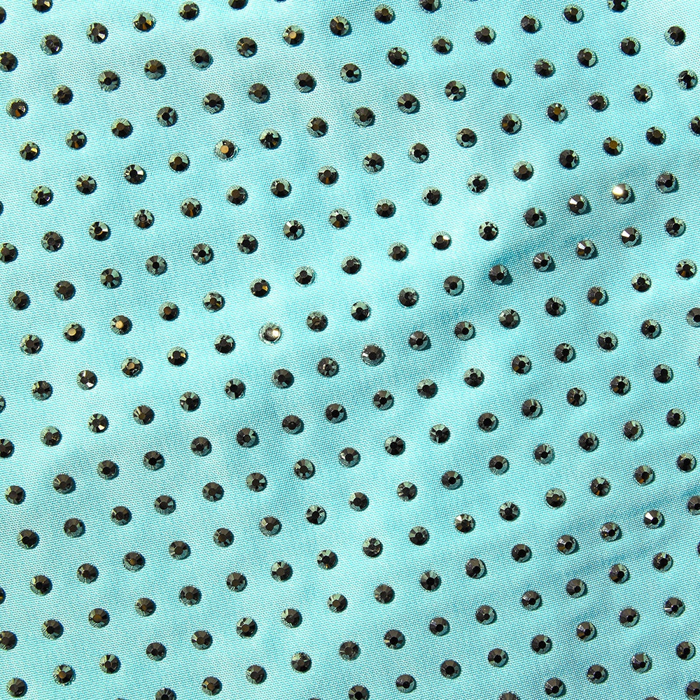 Mint Rhinestone Taffeta Shorts - 6