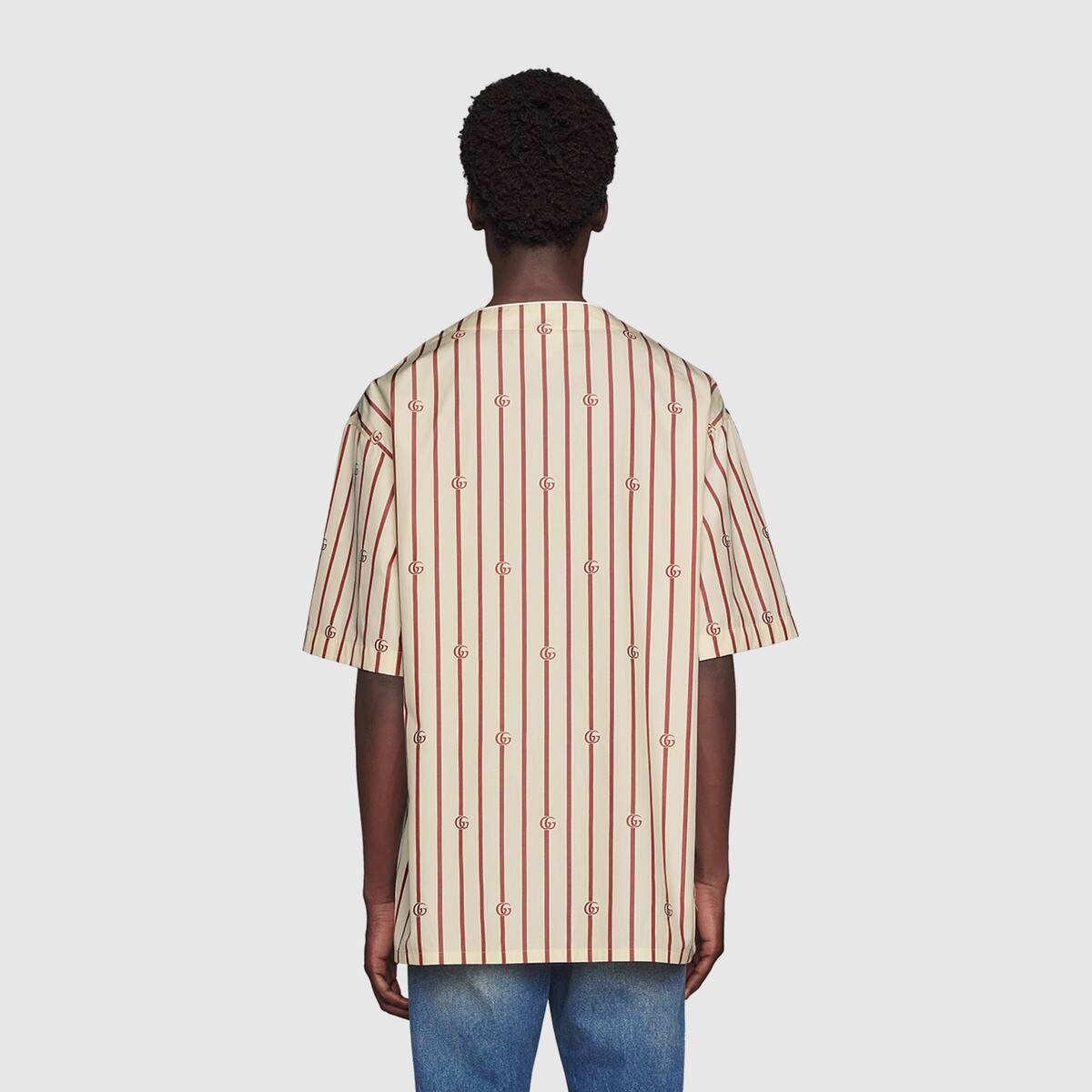 Double G stripe bowling shirt - 4