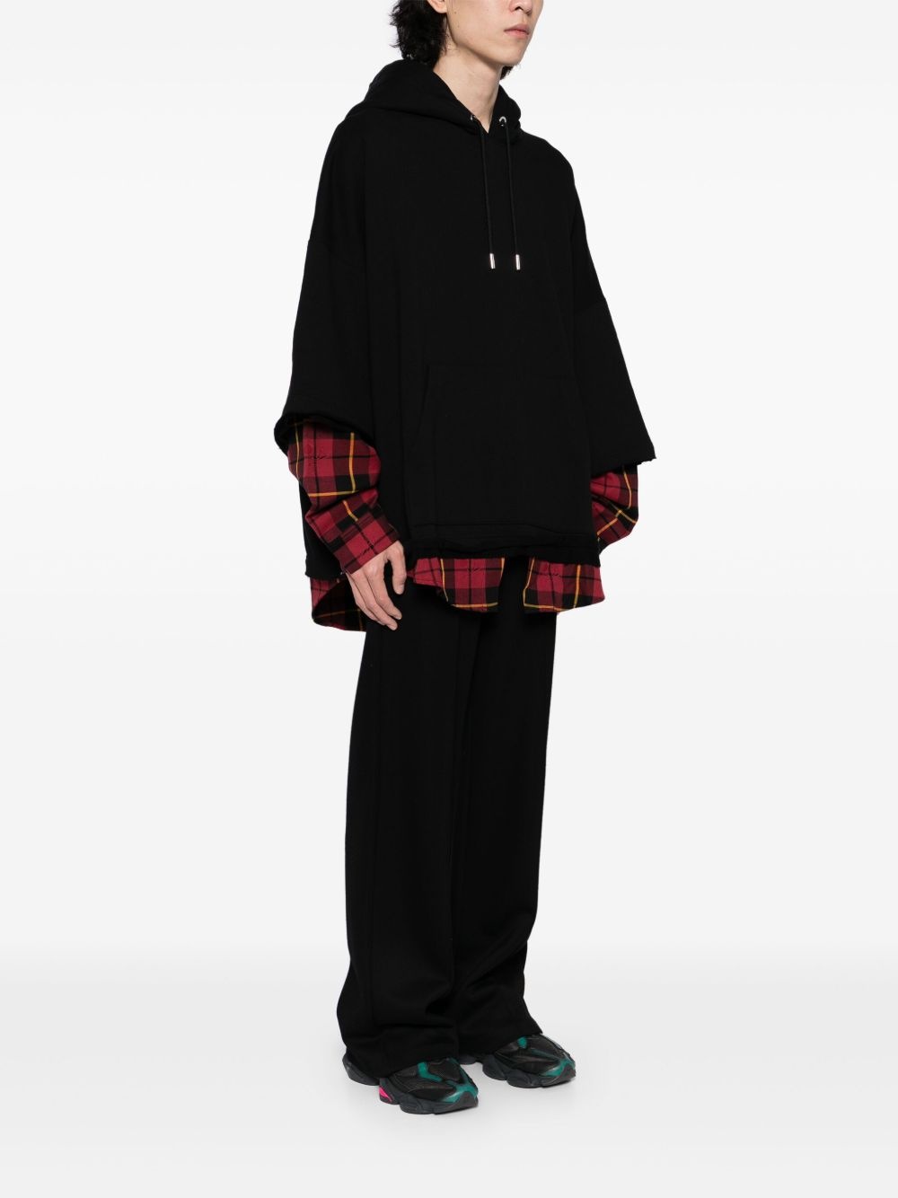 logo-embroidered hoodie - 3