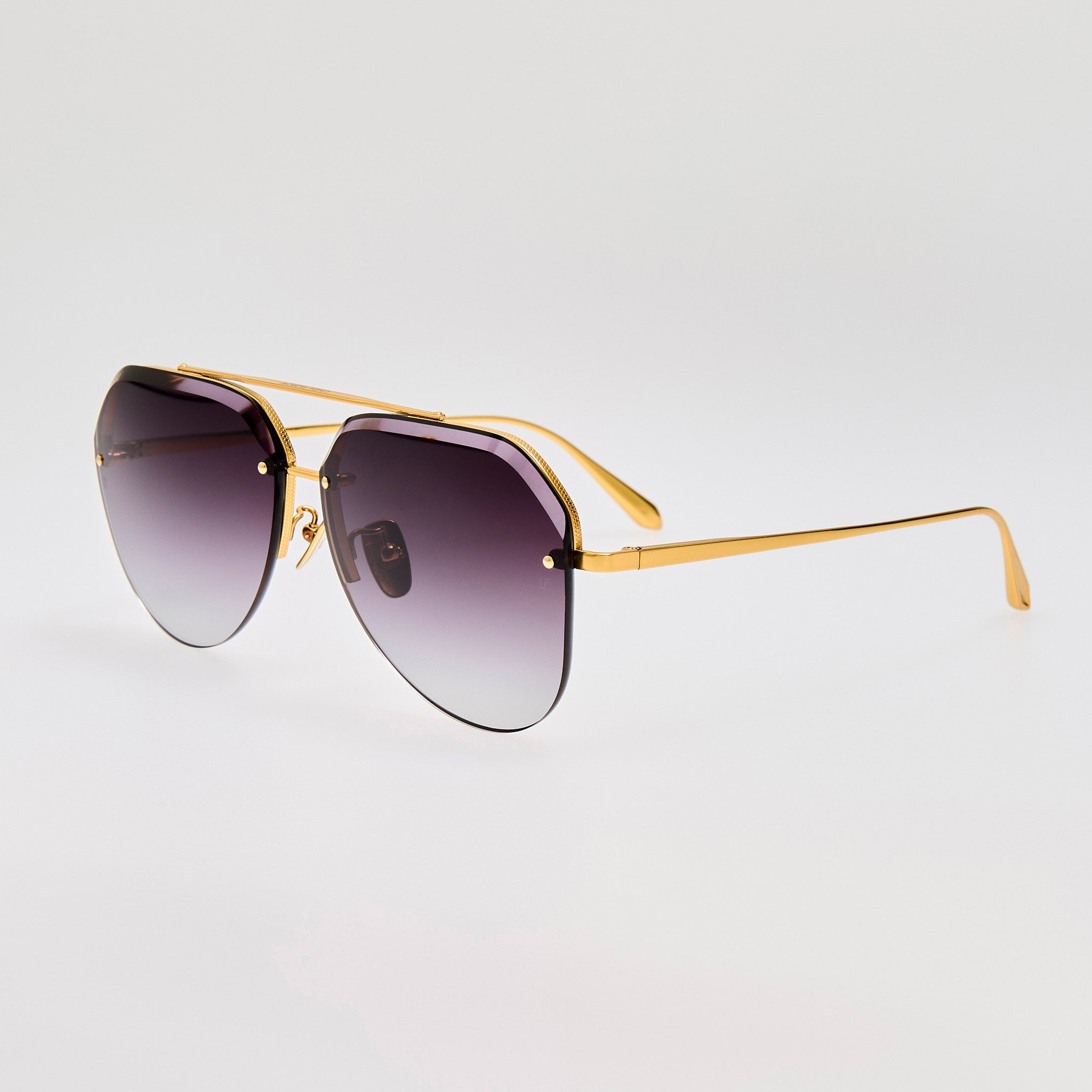 Quynh Sunglasses in Grey and Gold - 2