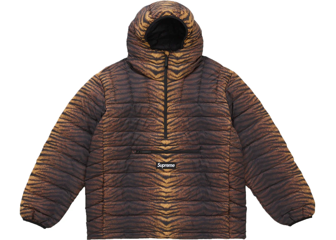 Supreme Micro Down Half Zip Hooded Pullover (FW25) Tiger - 1
