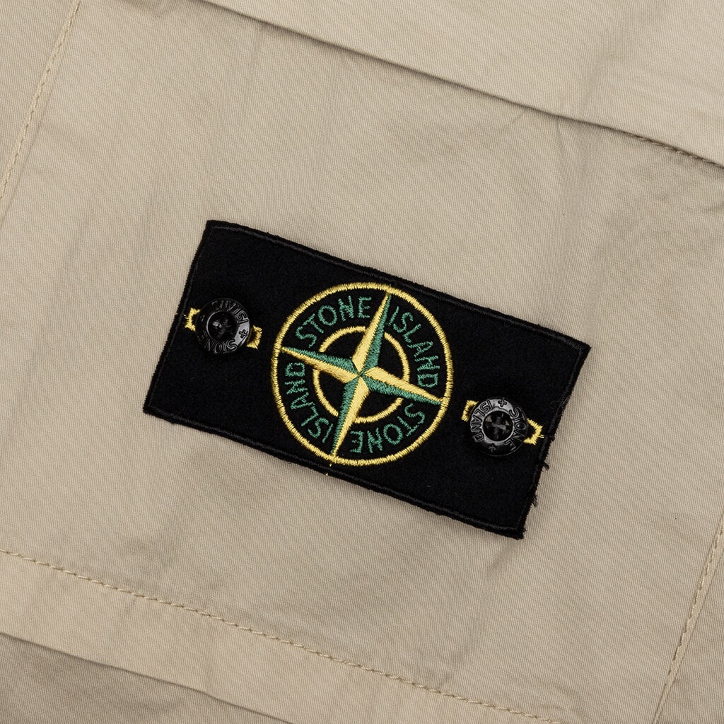 STRETCH GABARDINE TROUSERS - KHAKI - 3