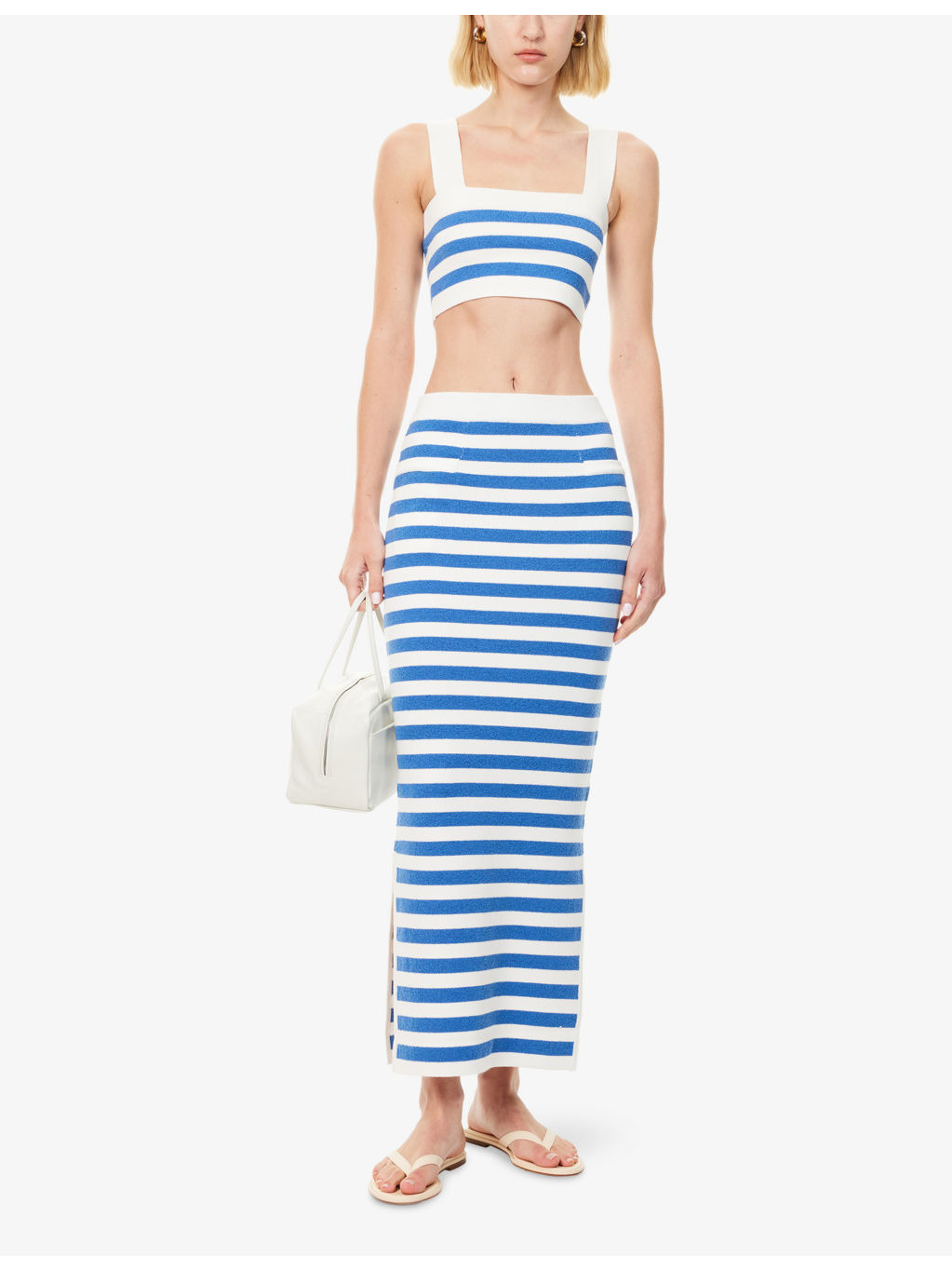 Ari Stripe Knitted Crop Top - 2