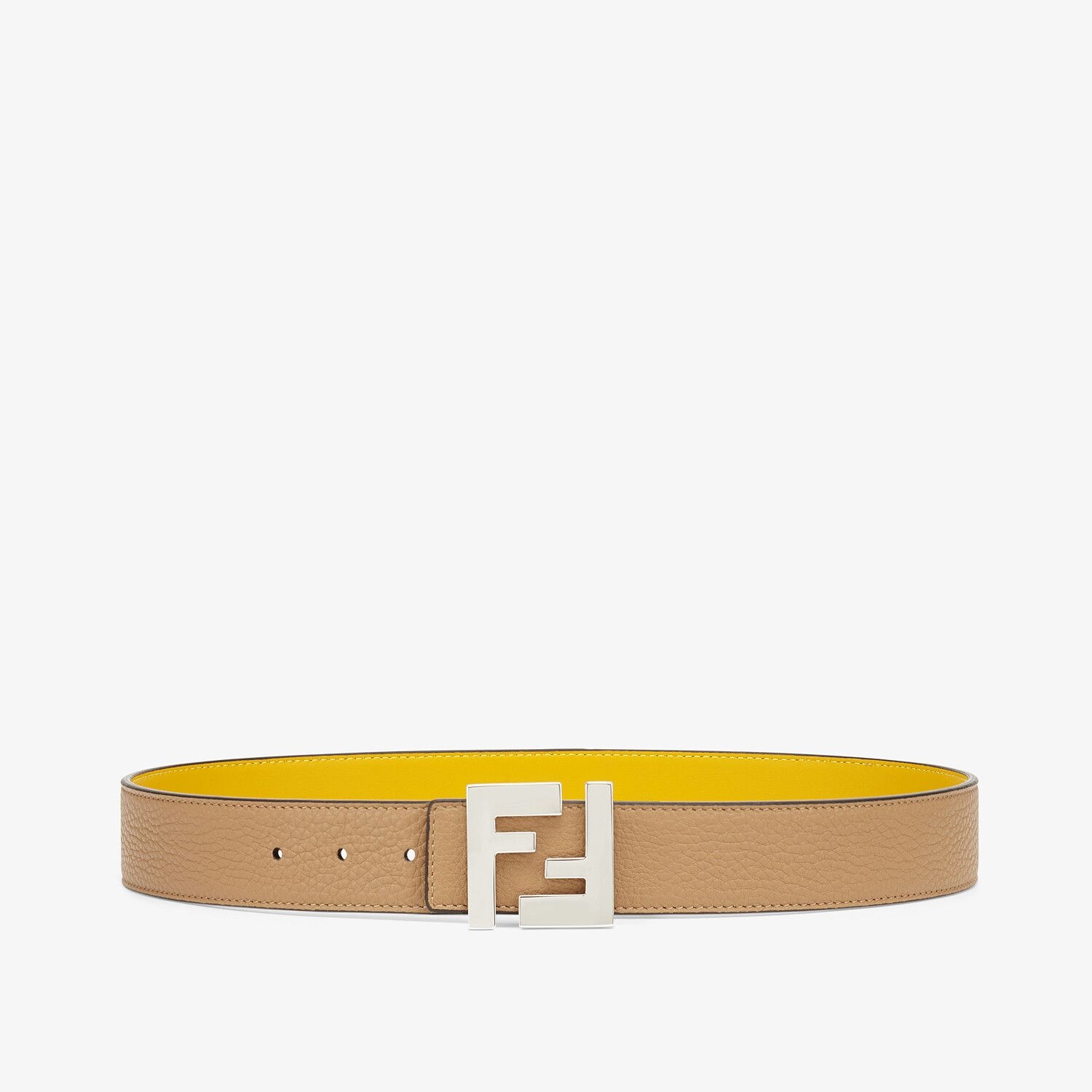 Beige leather belt - 1