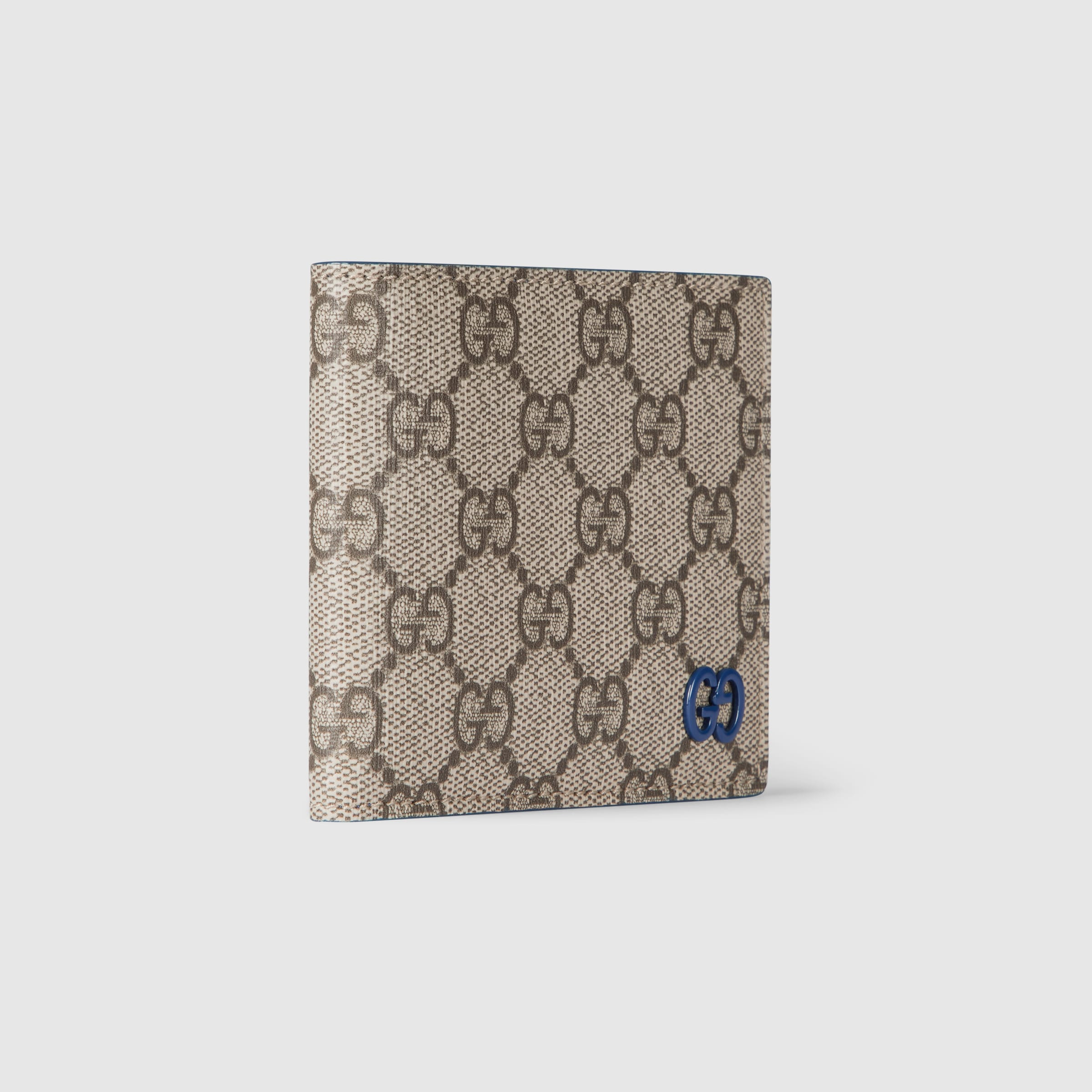 Blue interior GG bi-fold wallet - 3