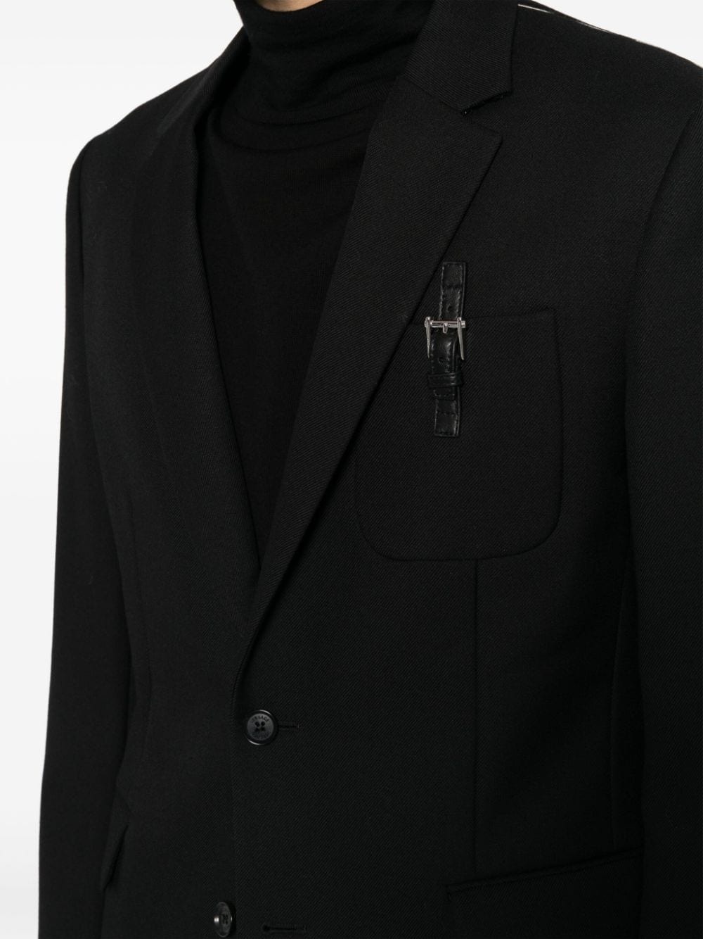 buckle-detail single-breasted blazer - 5