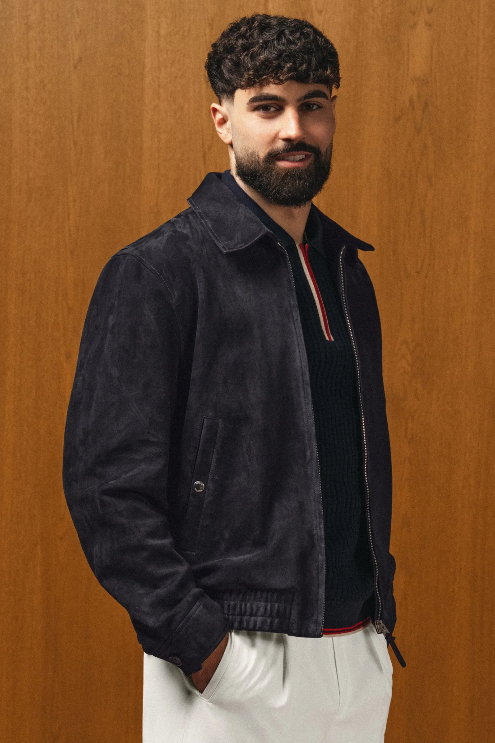 GIOVANNI-SU Suede Bomber Jacket - 1