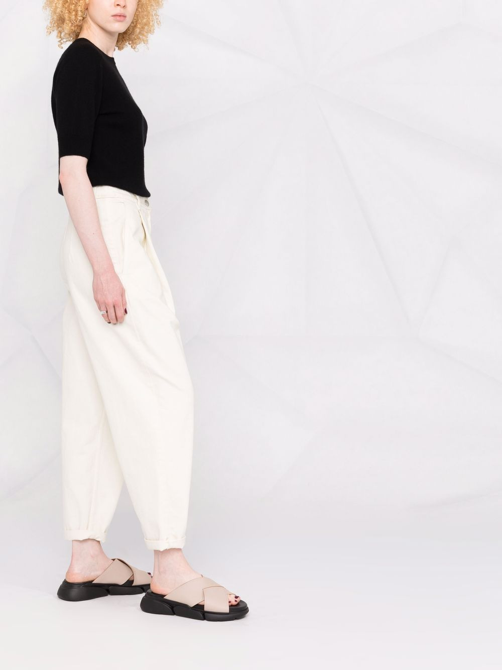 short-sleeve cashmere top - 6