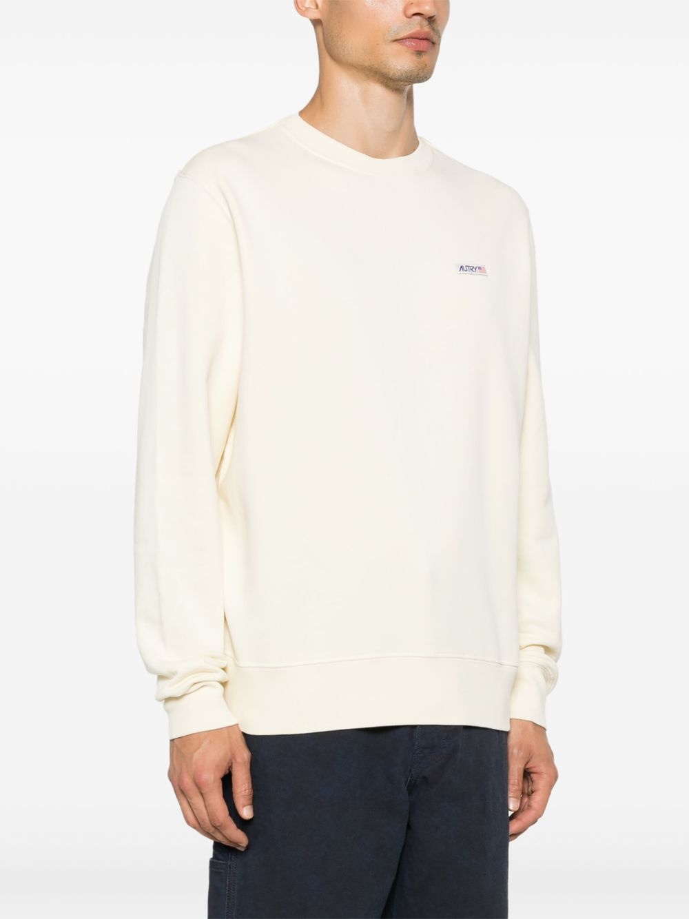 logo-patch jersey sweatshirt - 3