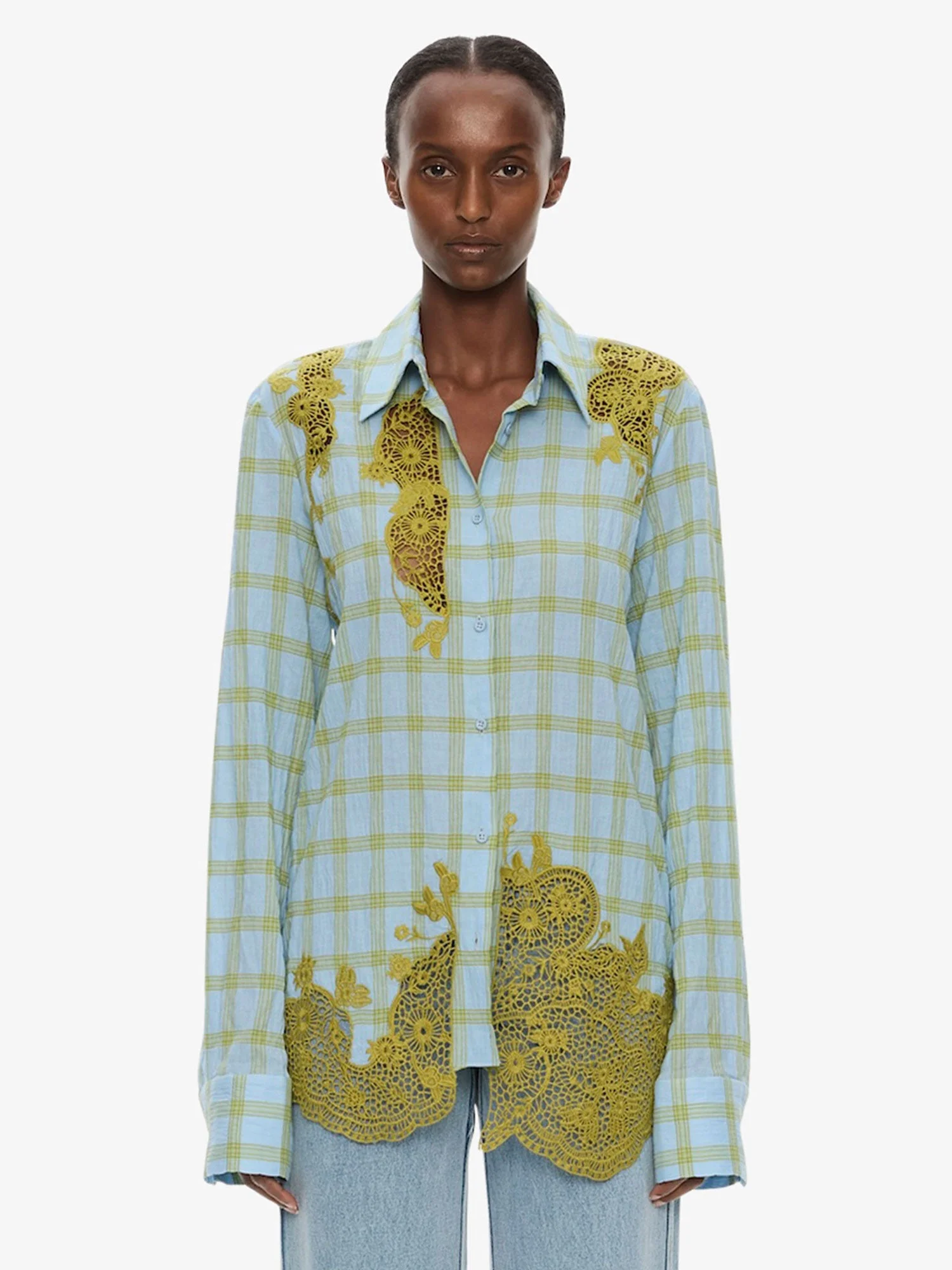 Maya Embroidered Handkerchief Shirt - 1