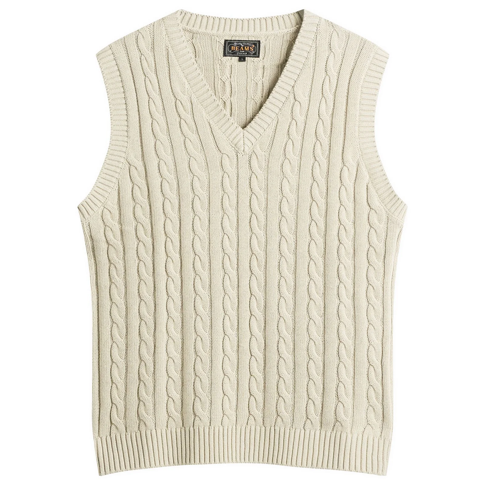 Beams Plus Cable Knit Vest - 1