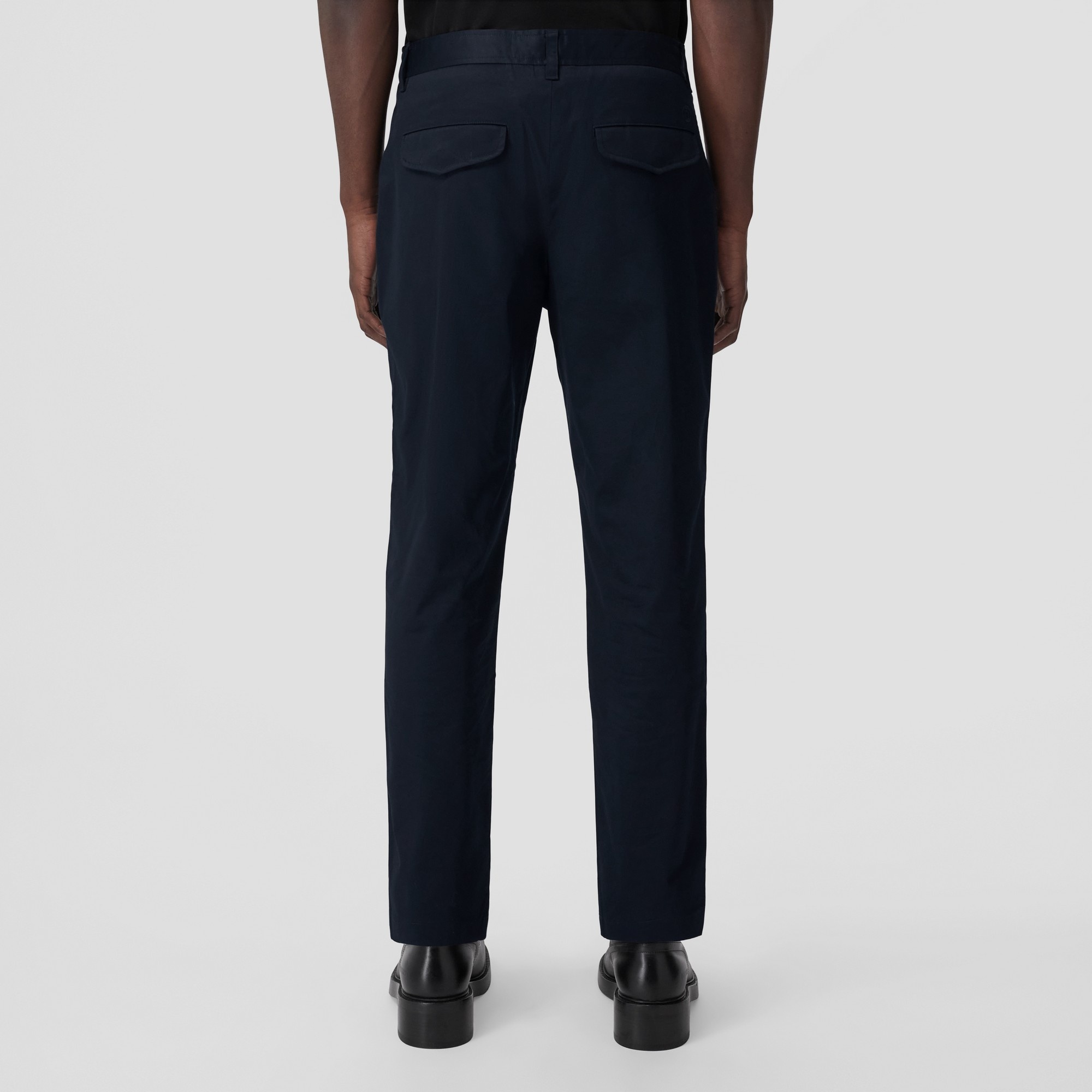 Slim Fit Monogram Motif Stretch Cotton Chinos - 4