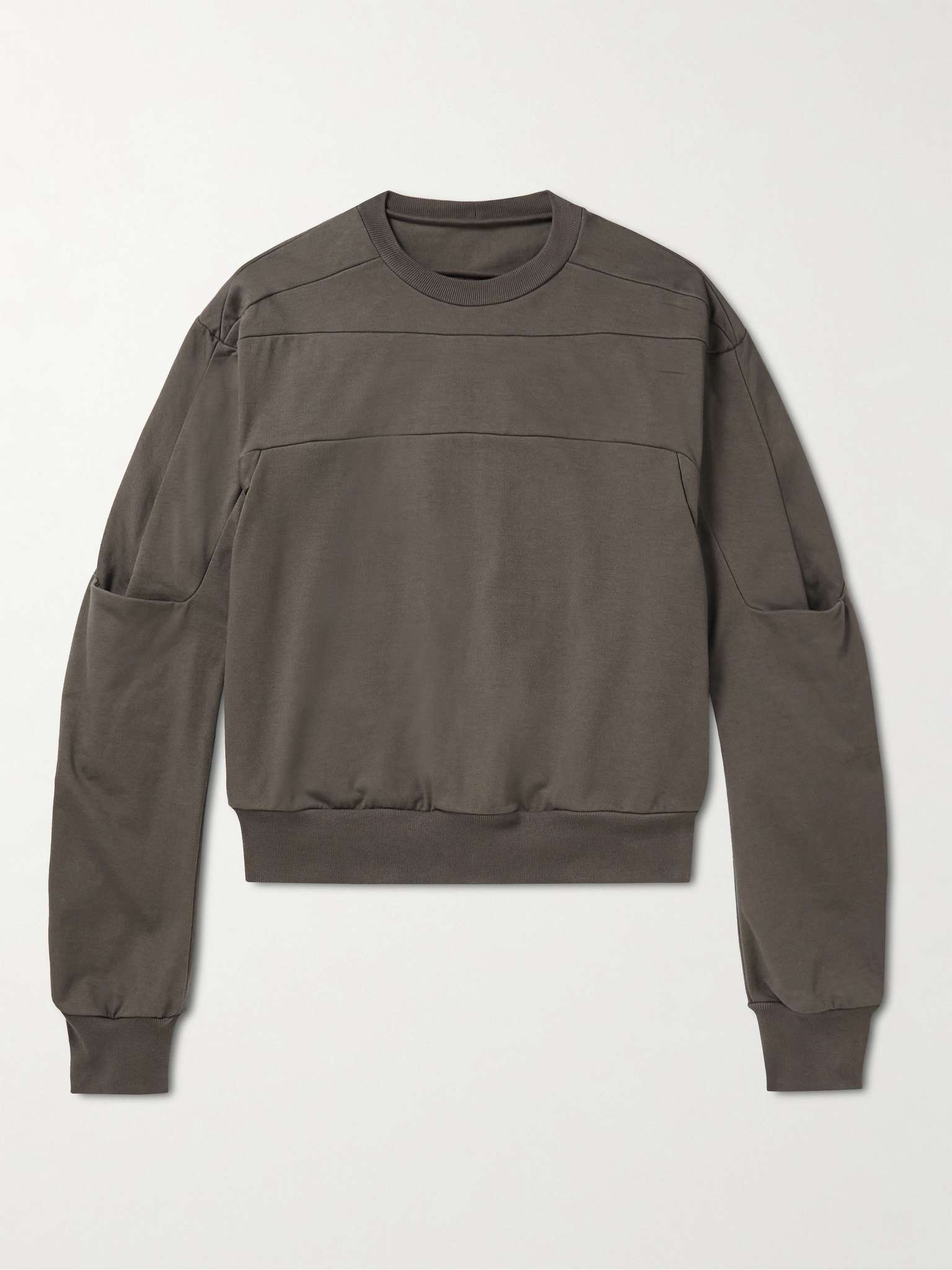 Rick Owens Geth Panelled Cotton-Jersey Sweatshirt | REVERSIBLE